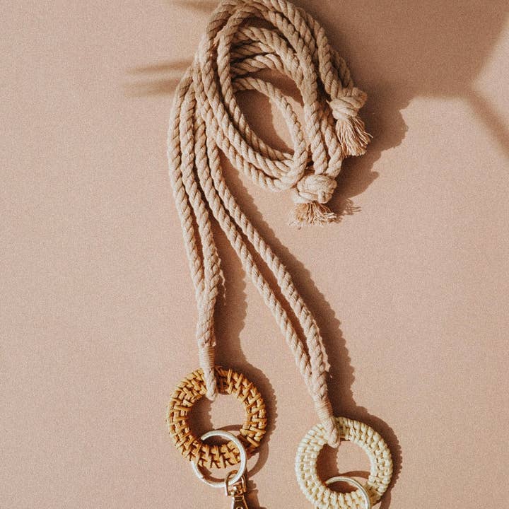 DayCrafter - Wholesale Lanyard - Women's - Rattan Keychain Lanyards - Macrame Lanyard - Boho Lanyard