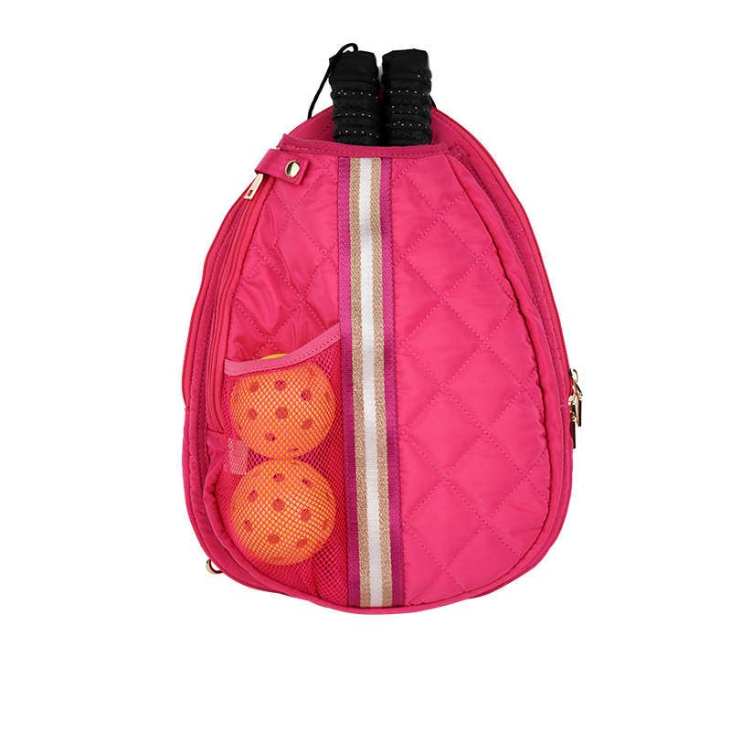 Lemonbella - Wholesale Sports Bag - Unisex - Lemonbella Berry Pink Pickleball Sling Bag CLOSEOUT SALE14