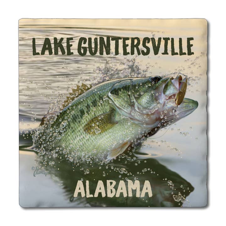 Name Drop Single Tumbled Tile Coaster-Bass Eruption for wholesale by CounterArt/Highland Home/Thirstystone/CoasterStone