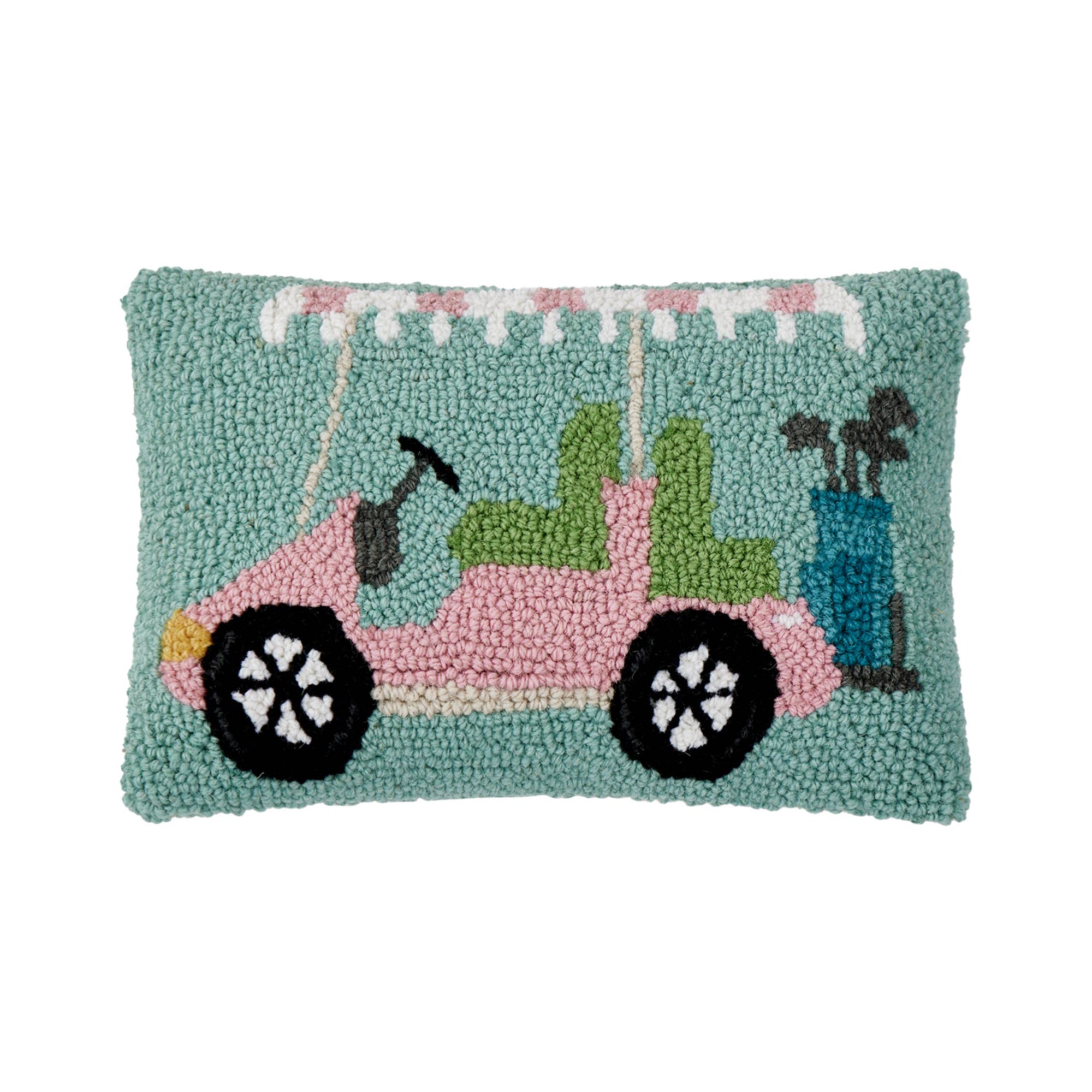 Peking Handicraft - Wholesale Throw/Decorative Pillow - Pink Golf Cart Hook Pillow