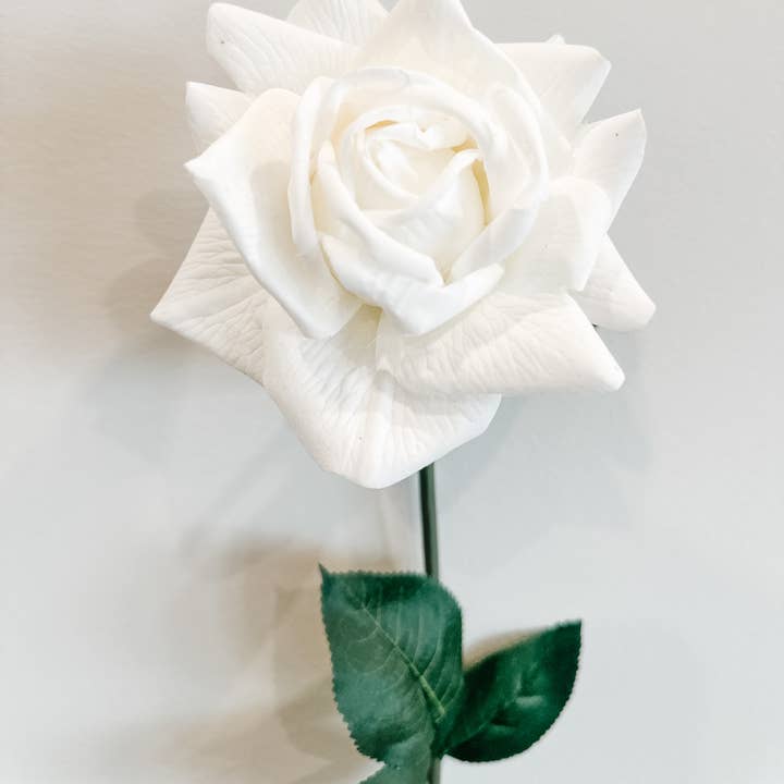 Pickadilly's - Wholesale Artificial flowers - Real Touch White Rose0