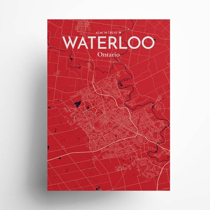 OurPoster.com - Wholesale Poster - Waterloo City Map Poster124