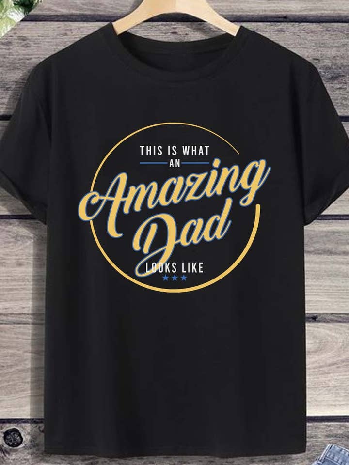 M7928-M AMAZING DAD grafisk t-shirt for engroshandel hos HARANG