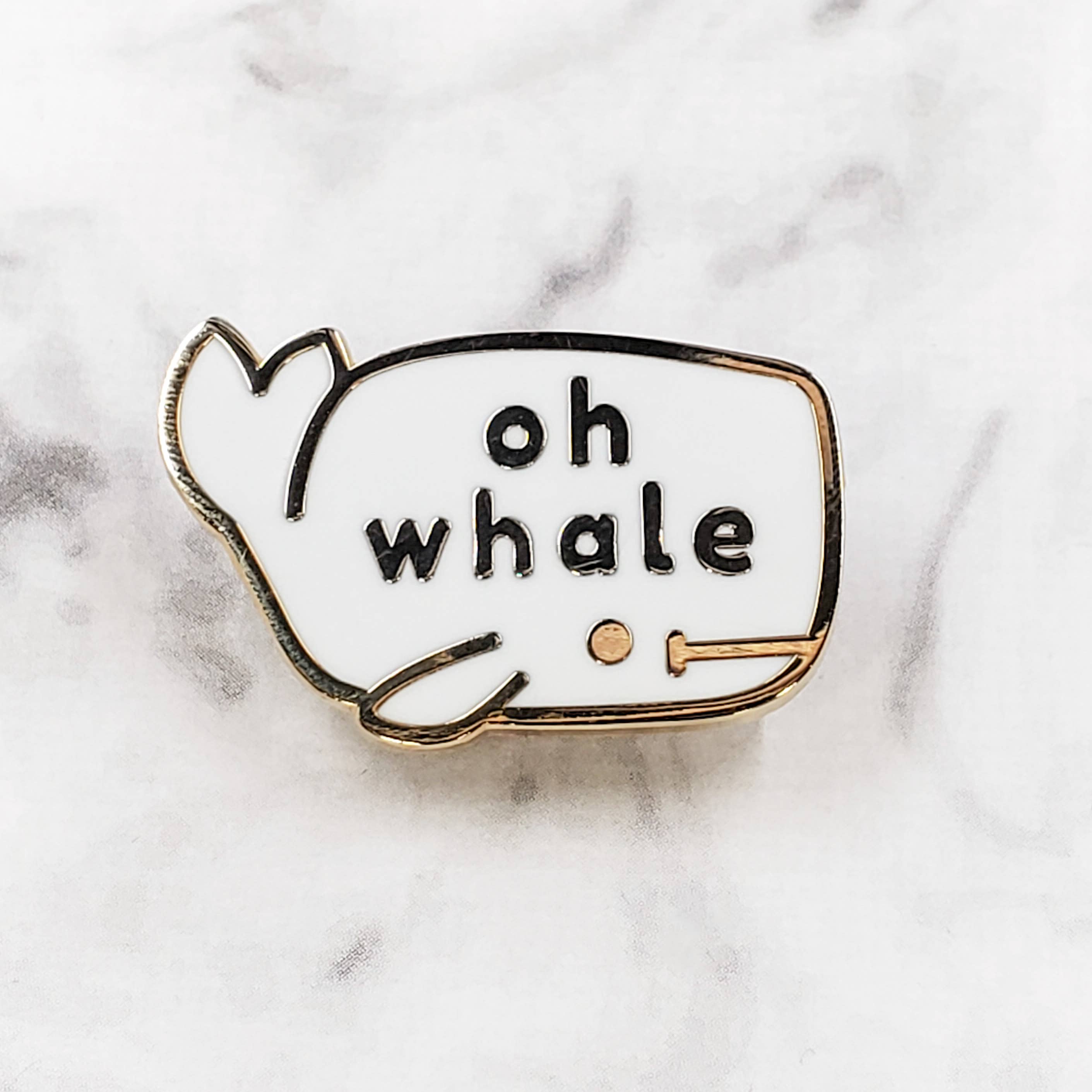 Opalescent Eel Illustration & Design - Wholesale Lapel Pin/Button - 'Oh Whale' Punny Enamel Pin5