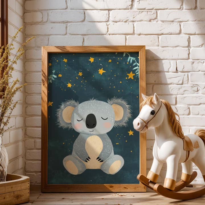 Akvarell Barnkammare Konst | Sovande Koala | Mjuk för wholesale av Artsriver