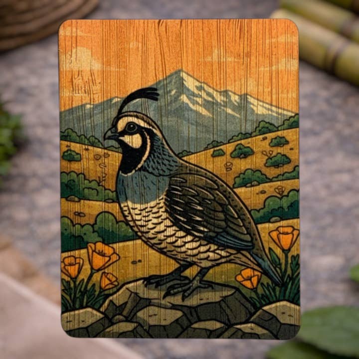 Caille de Californie pour la vente par Bamboo Wood Stickers