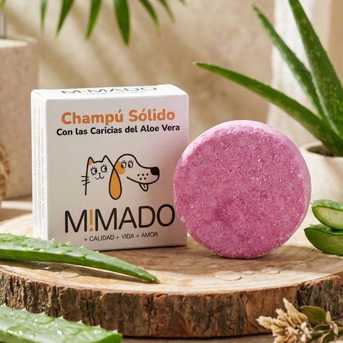 Champú Sólido 2 en 1 Natural Perros y Gatos - Aloe Vera para venta al por mayor de M!mado