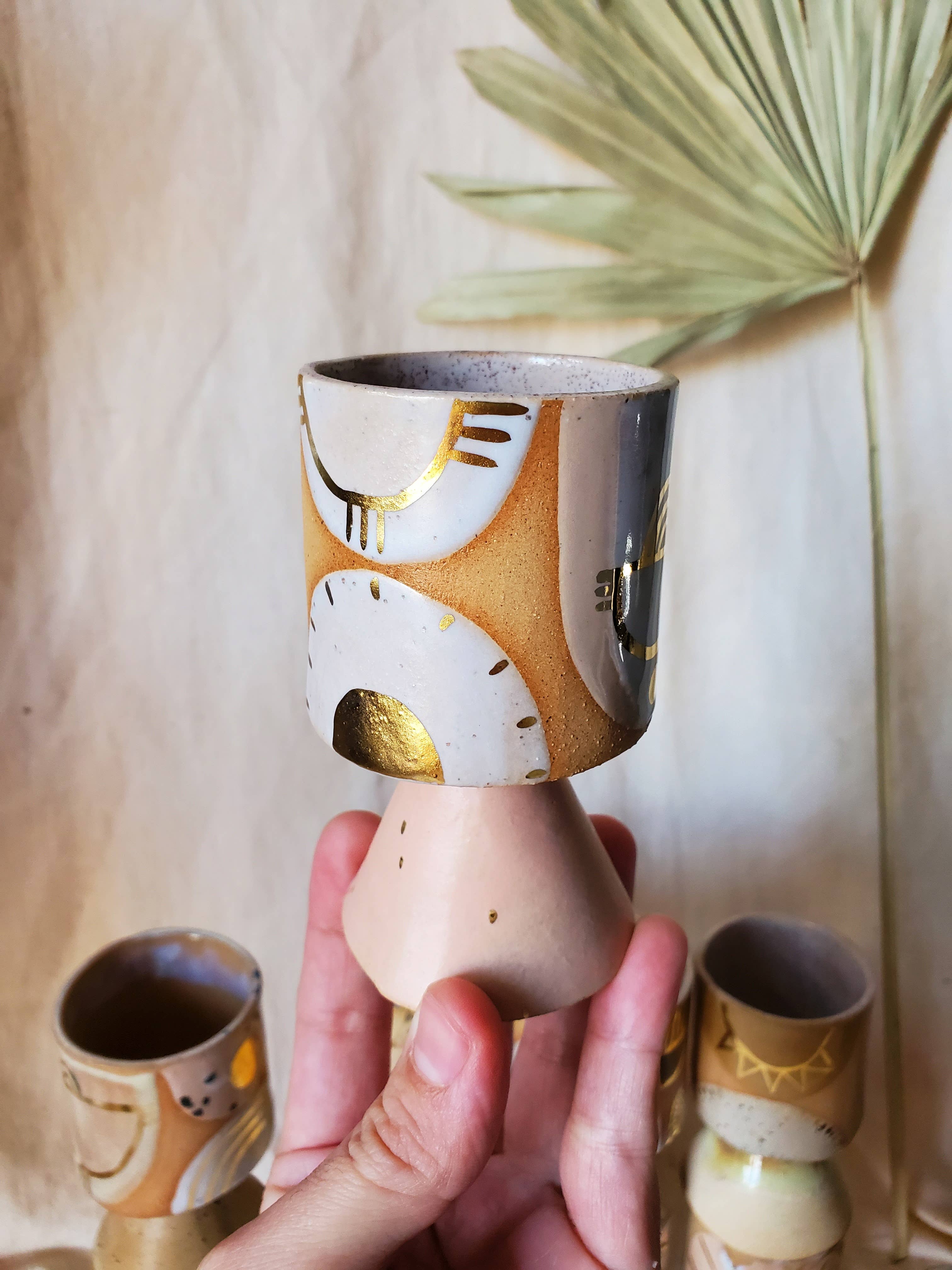 CURIOUS CLAY - Wholesale Cocktail/Liquor Glass - Cone Liquor Sipper4