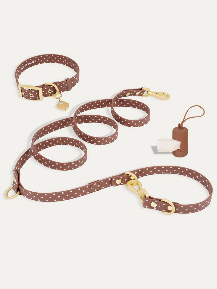 Wander! Kit de Coleira - Bolinhas de Cacau por atacado de FURRY MUSE