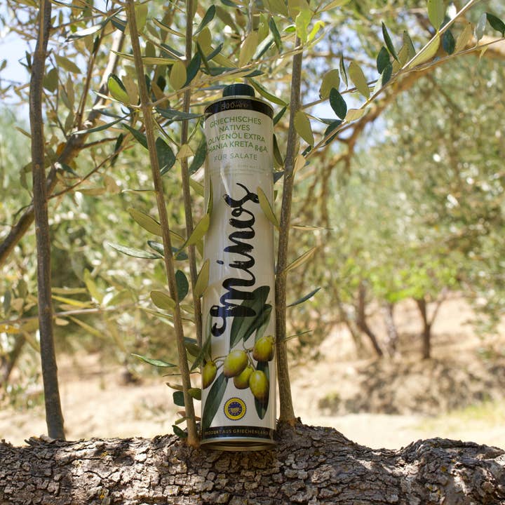 Minos – Großhandel Olivenöl – Minos natives Olivenöl extra für Salate 500ml Dose