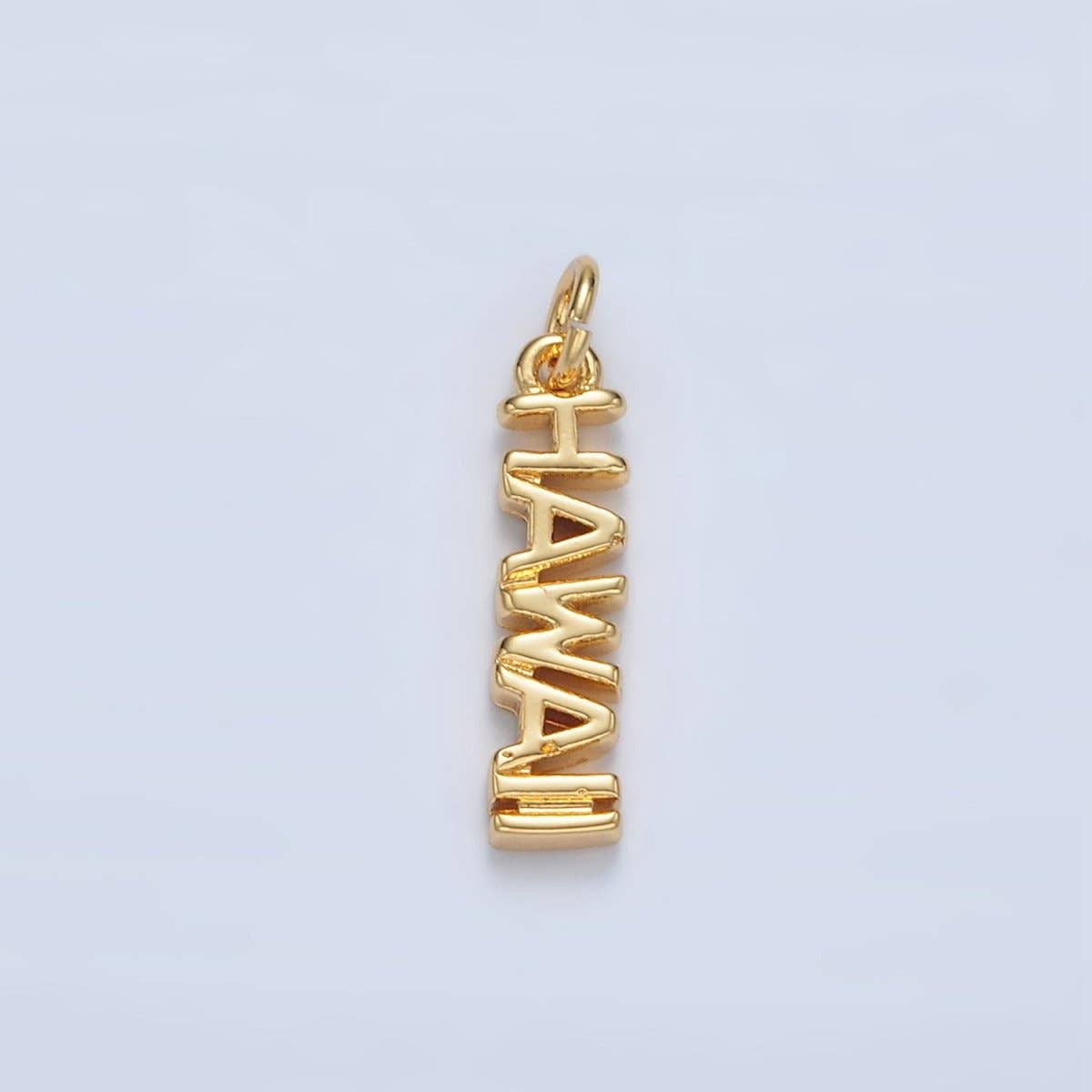 Aim Eternal - Wholesale Individual Charm/Pendant - 16K Gold Filled USA City States Script Tag Charm in Gold & Silver | D814 - D8238