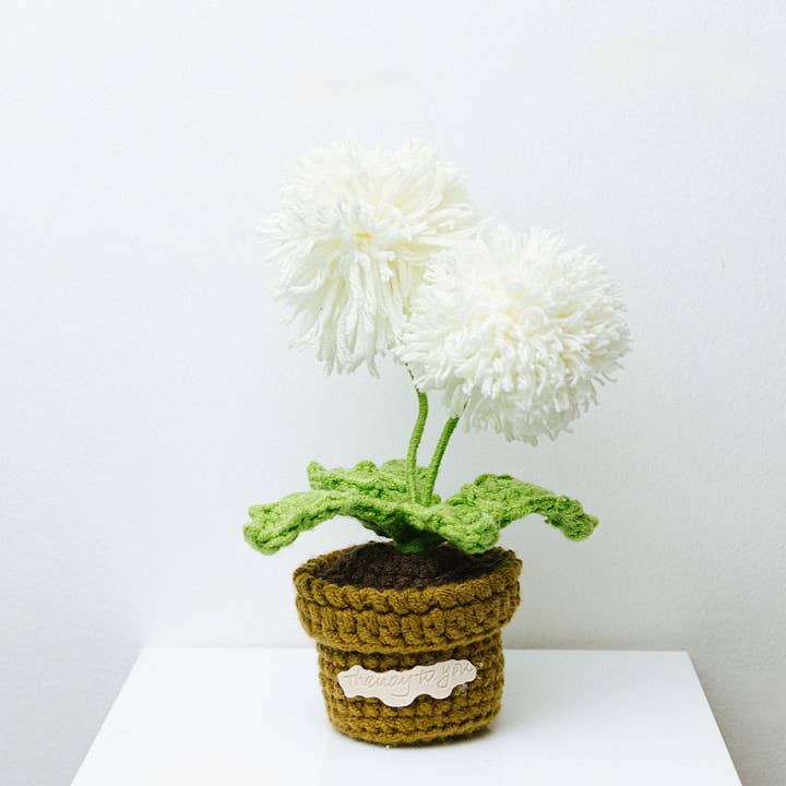 Handmade Crochet Potted Plants - Dandelion Pot for wholesale by The Way to You