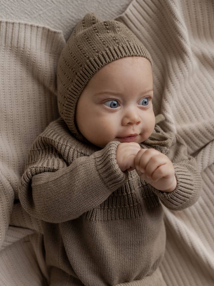 Porcel n Mingus knitted romper, 20% wool for wholesale on Faire