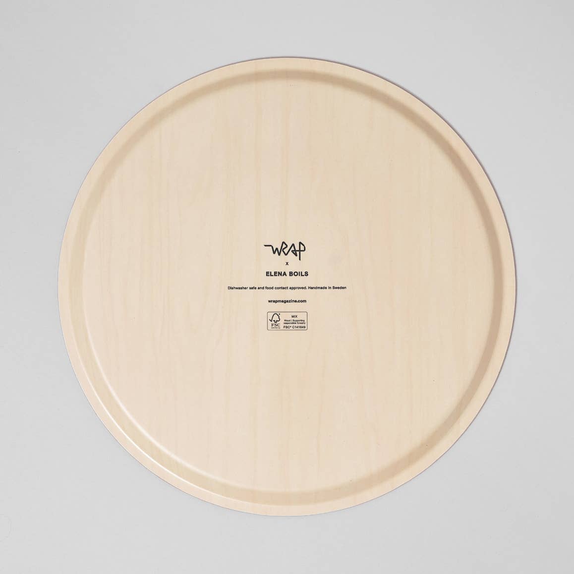 Wrap (US duties paid) - Wholesale Serving Tray - Fruit Bowl Large Round 15" Birch Serving Tray4