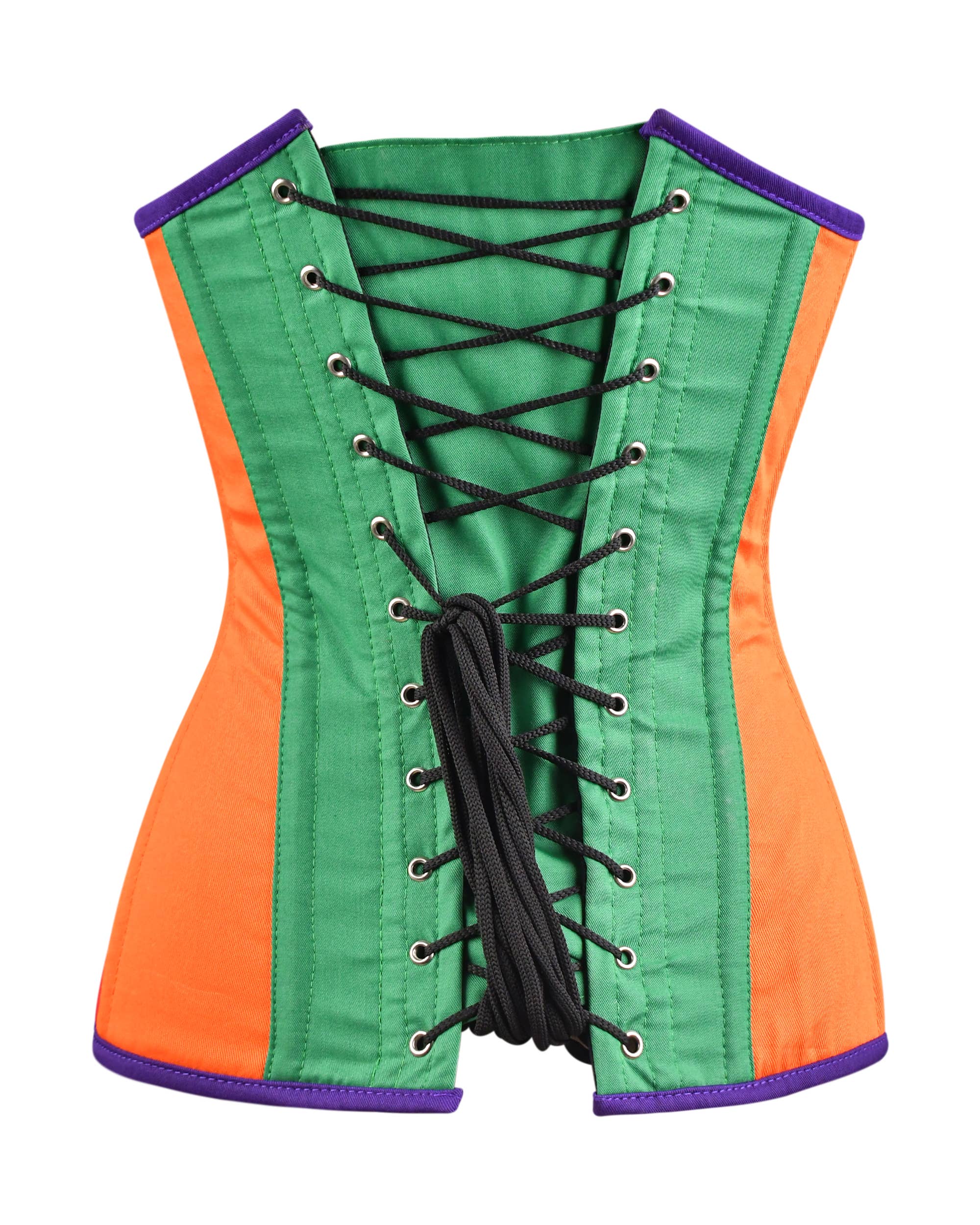 Arcobaleno Corsetto Medievale Artigianale Unico con Stecche in Acciaio e Chiusura Frontale a Busk in vendita all'ingrosso su Faire1