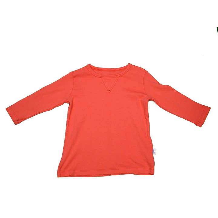 Red/Red Baby long Sleeve Tunic Tee for wholesale by Two Owls