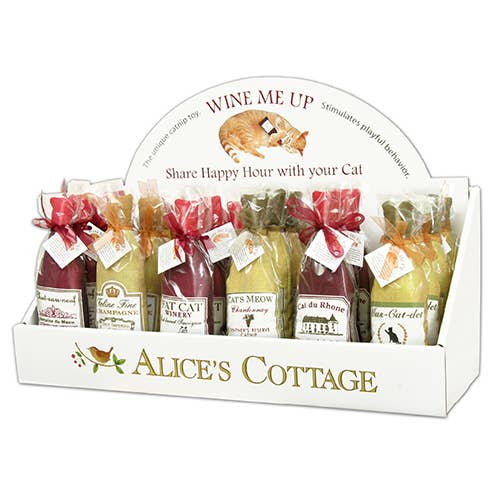 Alice's Cottage - Wholesale Retailer Display - Pets - 32-101A Wine Me Up Catnip (Display Package Deal)