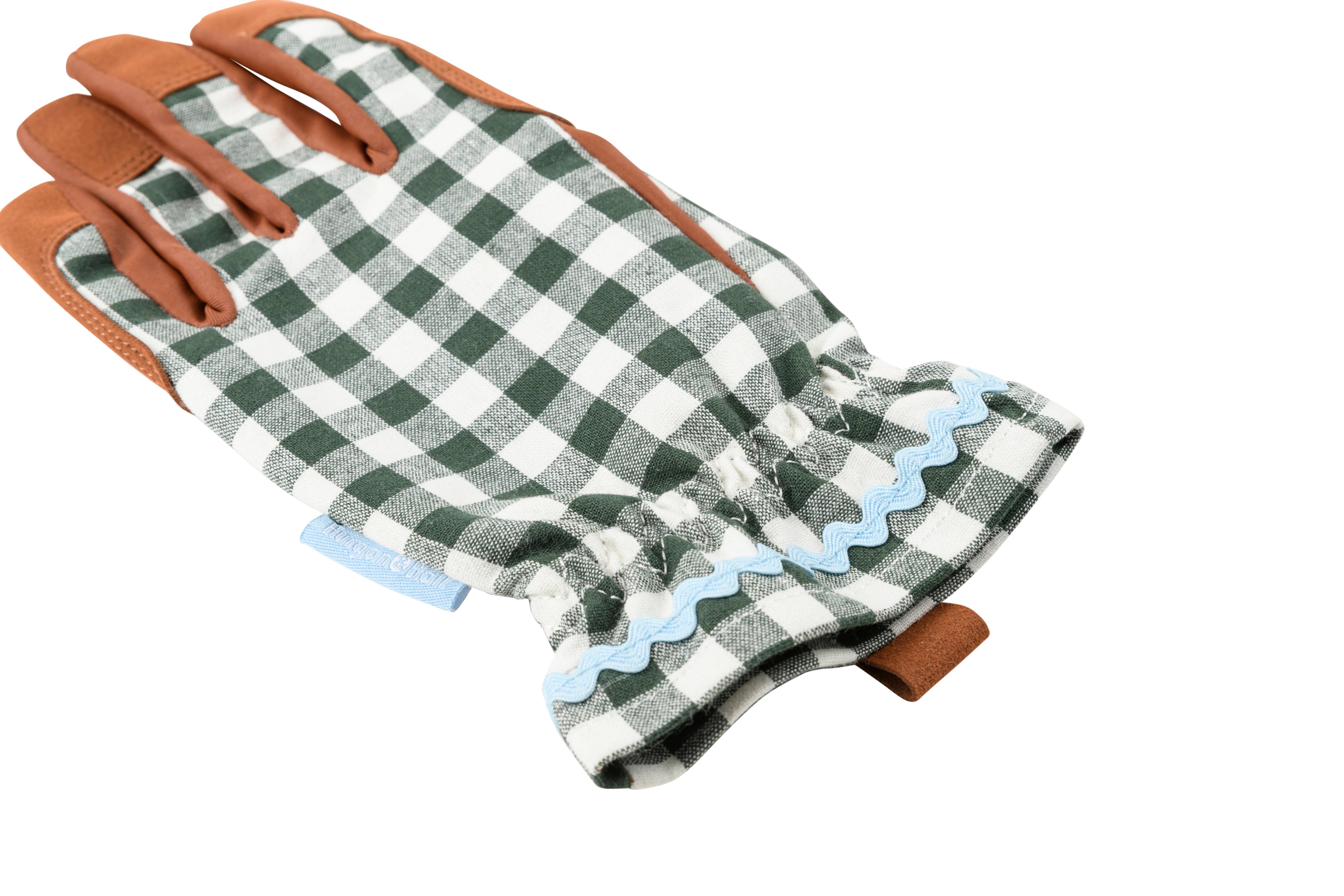 Burgon and Ball – wholesale Garden gloves – NEW Colour Collection Gloves - Heritage Green Check0