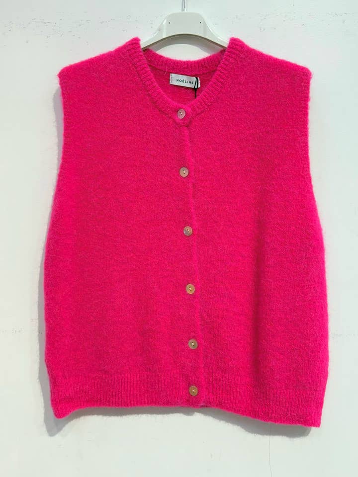 NOELINE - Wholesale Knit Sweater - Women's - Superfine alpaca sleeveless sweater 26501