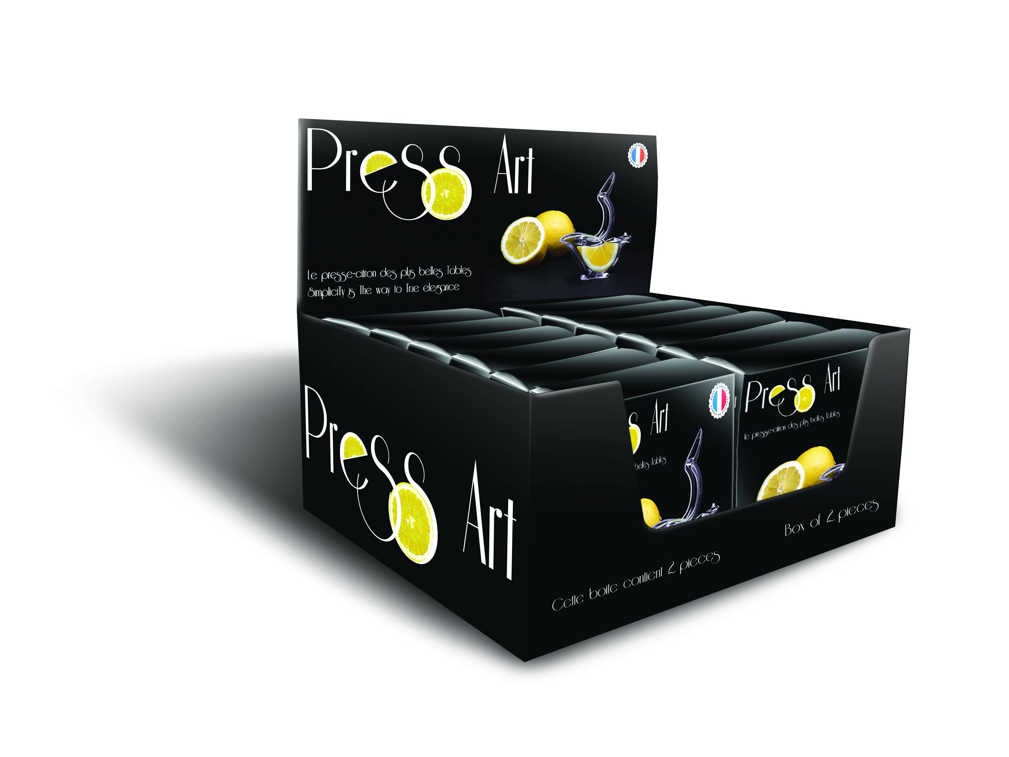 Press Art - Venta al por mayor Exprimidores - Prensa de Limón Press Art - Caja con 2 unidades (idea de regalo)1