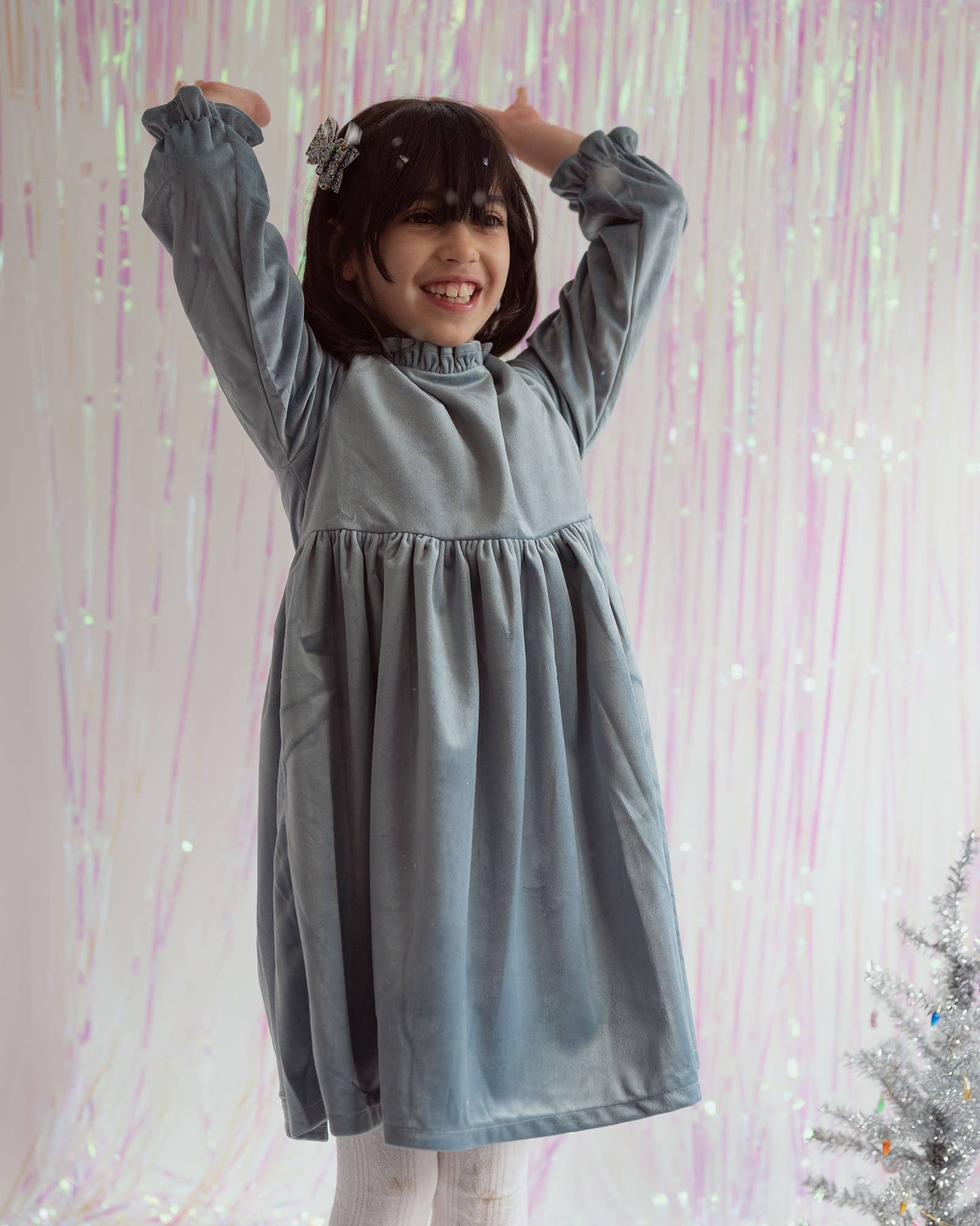 Strawberry Jam Kids - Vente Robe – enfant - Robe d'hiver en velours bleu pour bébés et petites filles de Noël11