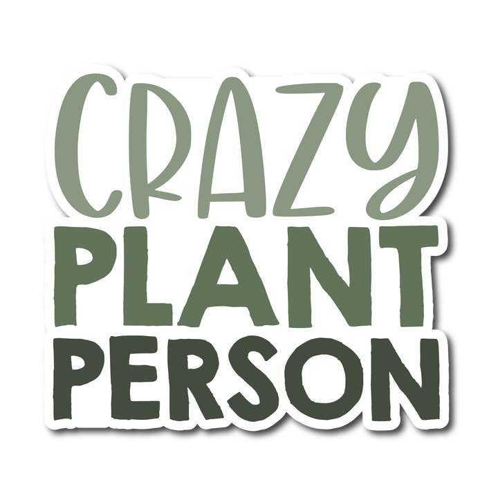 Autocollant imperméable Crazy Plant Person de 3 po pour la vente par Sage & Oak