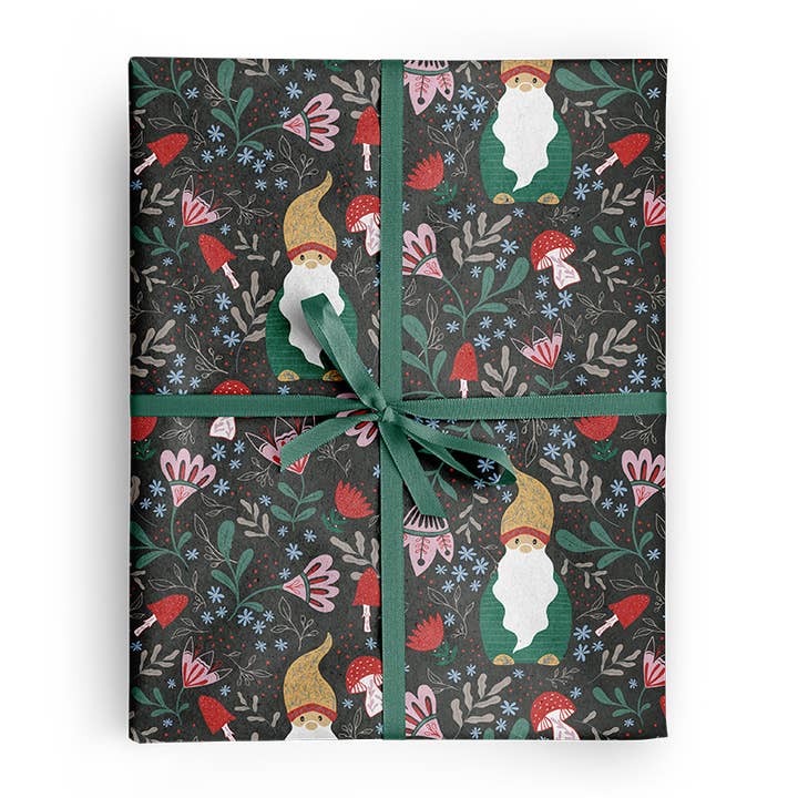 Amicreative - Wholesale Wrapping Paper Roll - Berry Gnome Wrapping Paper Roll - 20x29 | 2 Sheets/Roll