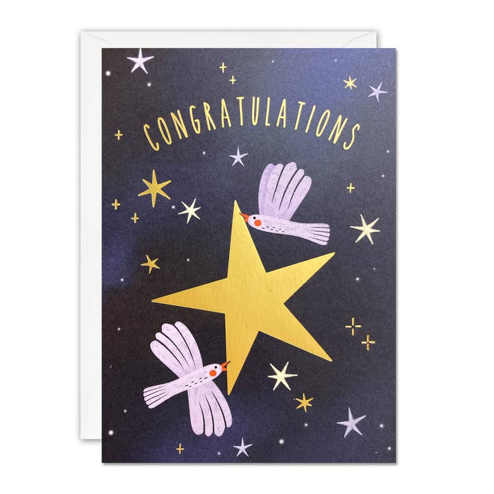 Congrats Star - Carte de félicitations de 5 x 7 pouces pour la vente par Nelson Line