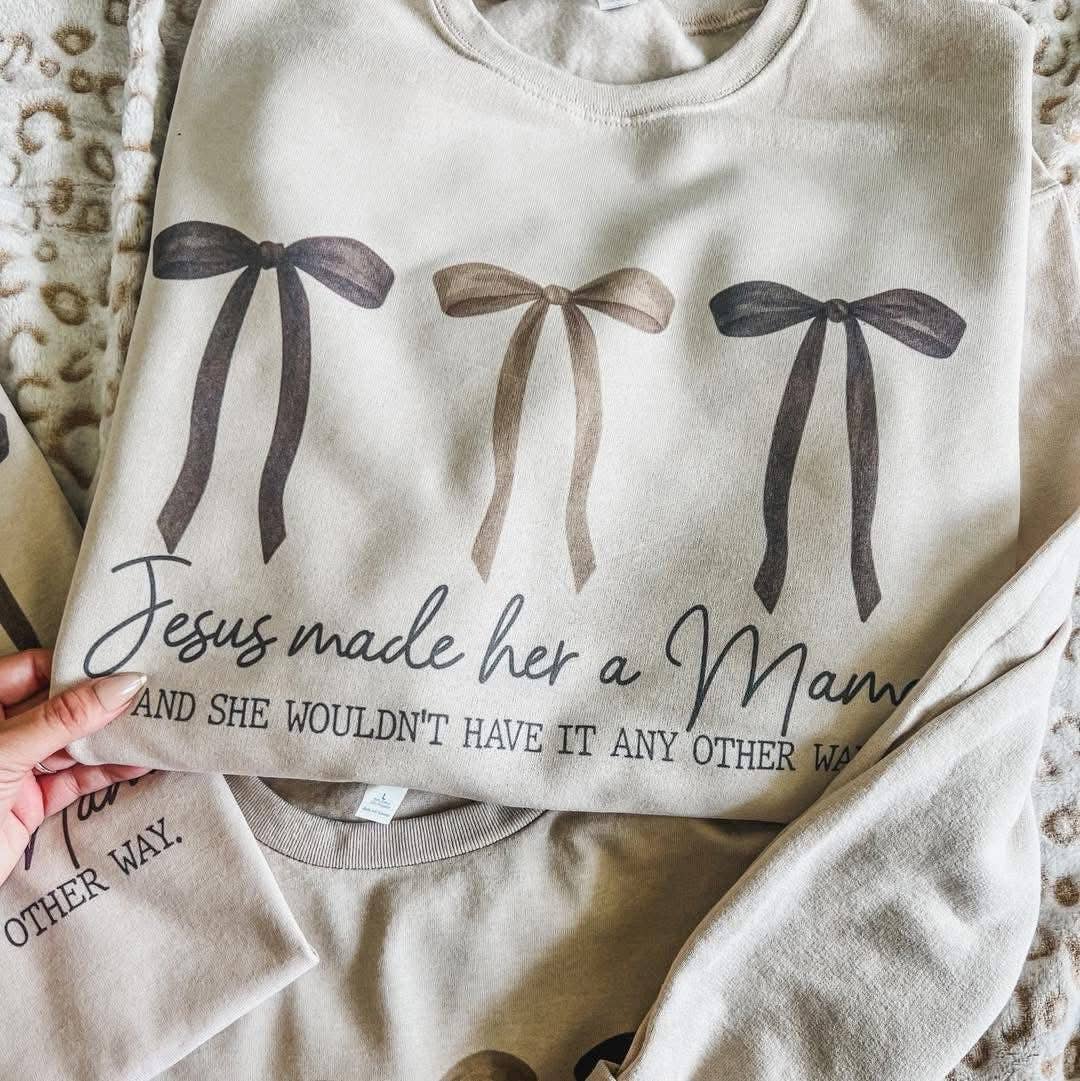 ZZ Threadz - Wholesale Graphic Sweatshirt - Women's - Jesus Made Her a Mama Faith Sweatshirt1