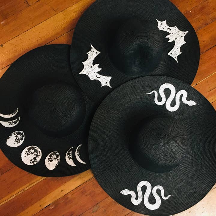 Witchwood Bags – Engroshandel Stråhat – til kvinder – Floppy solhat - XL Brim - Slanger1