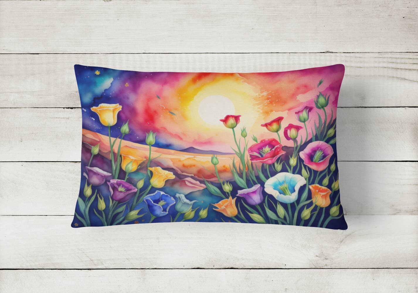 Caroline's Treasures - Wholesale Throw/decorative pillow - Lisianthus in Color Fabric Decorative Pillow