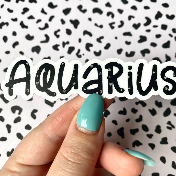 Vandmanden Zodiac Sign Vinyl Sticker for engroshandel hos Michaela Shailene LLC