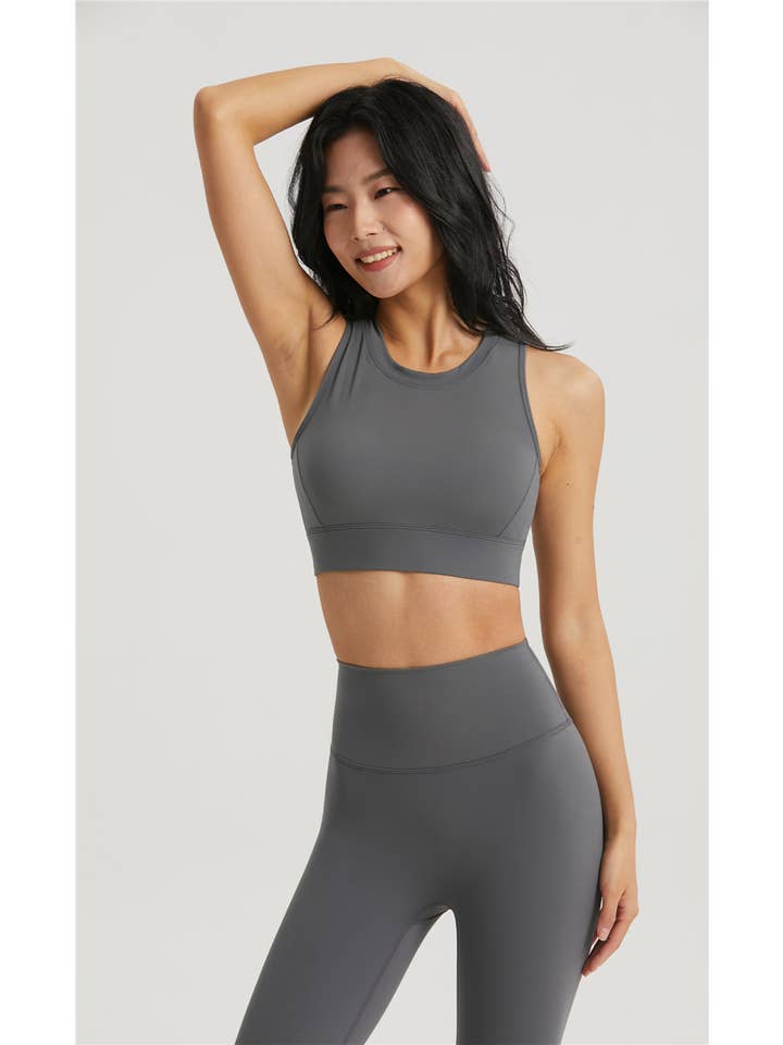 91thelabel - Vente Brassière de sport – femme - Soutien-gorge de sport à dos ouvert Merida Lycra® à coupe moulée2