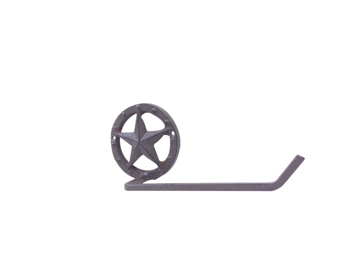 Hampton Nautical - Wholesale Toilet Paper Holder - Cast Iron Lone Star Bathroom Toilet Paper Holder 10"1