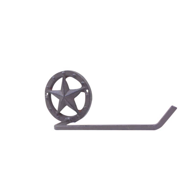 Hampton Nautical - Wholesale Toilet Paper Holder - Cast Iron Lone Star Bathroom Toilet Paper Holder 10"1