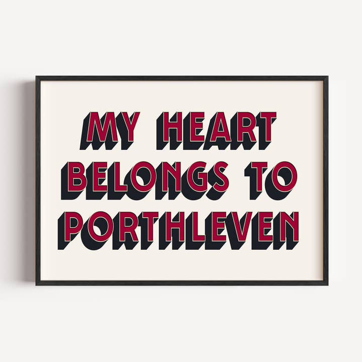 My Heart Belongs To - Customised A3 Add Town Art Print for wholesale by Timmy Loves