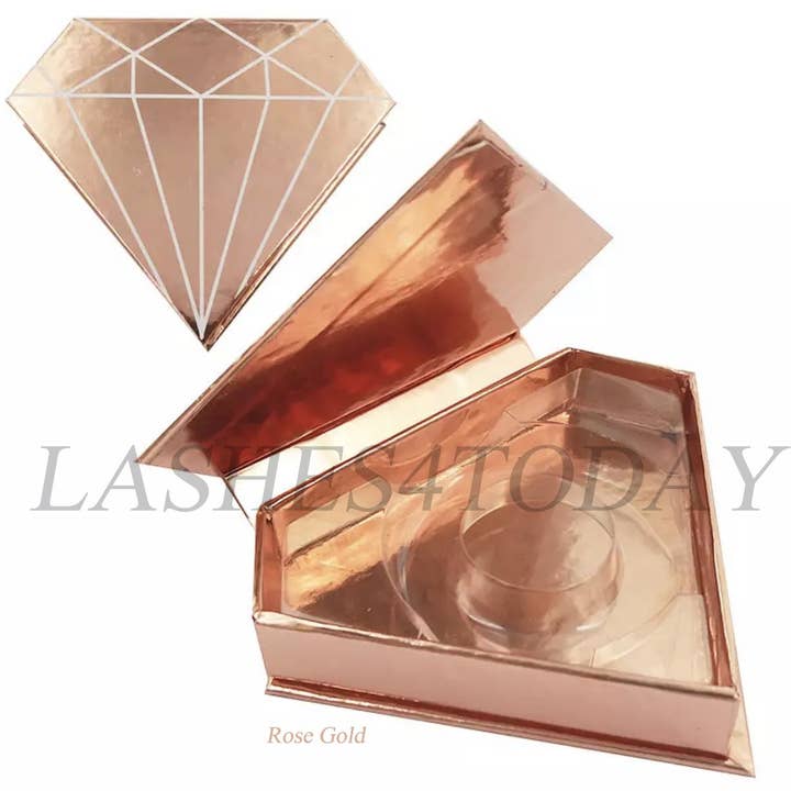 Rose Gold Diamond Eyelashes Case for wholesale by Lashes4today