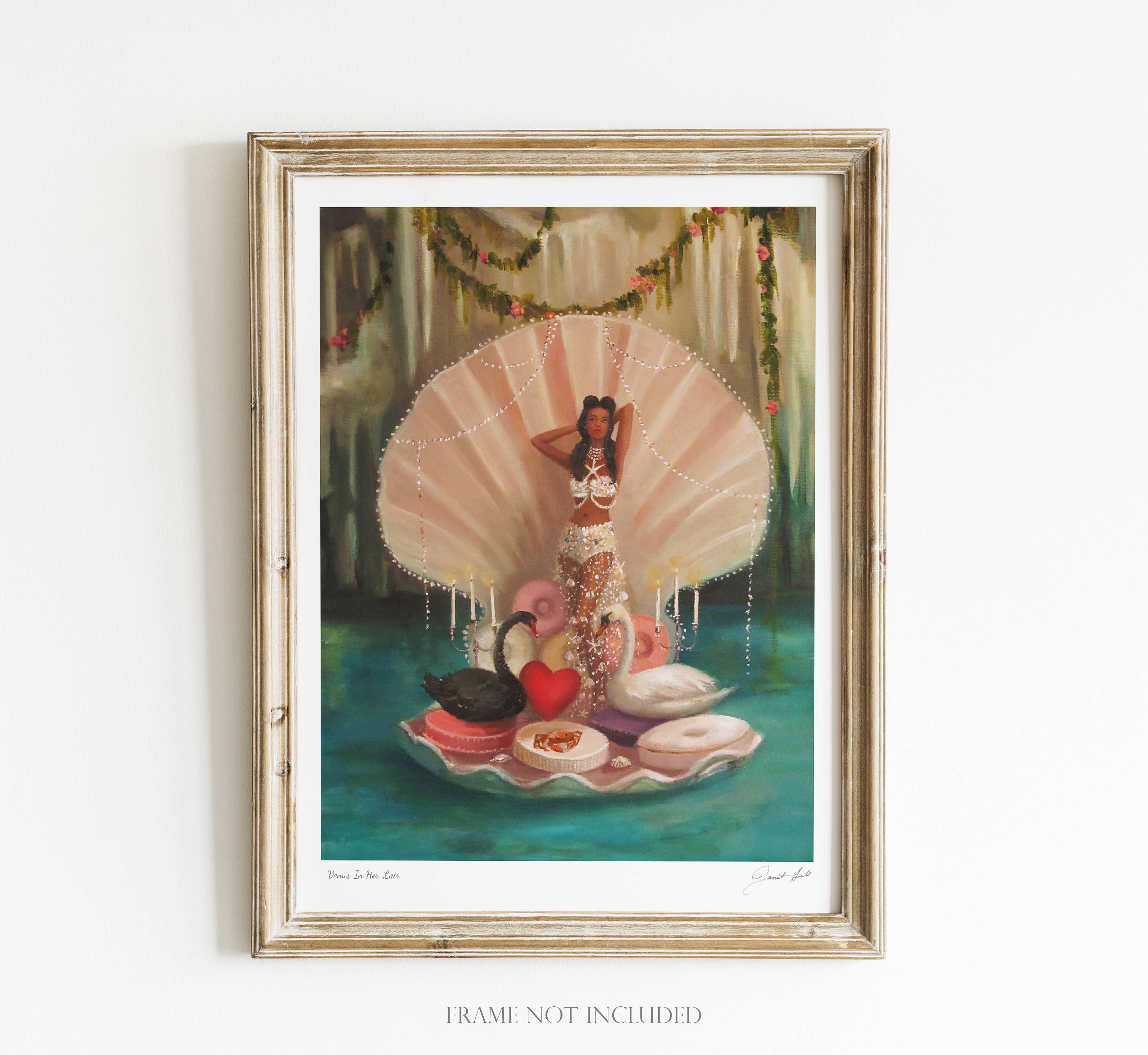 JANET HILL STUDIO - Wholesale Art Print - Venus In Her Lair. Art Print 8.5"x11"