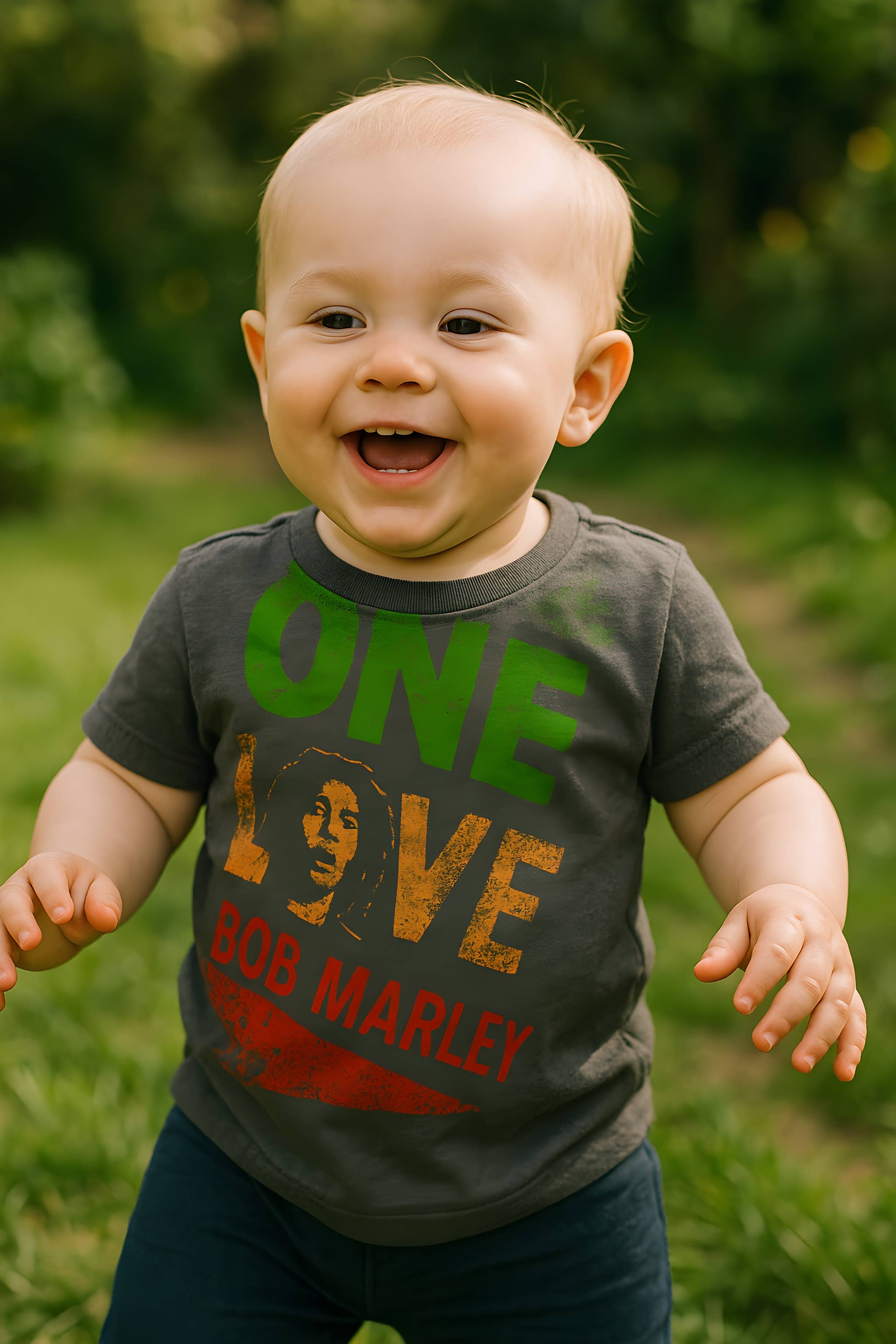 Official Store - Venta al por mayor Camiseta serigrafiada - Bebé - Bob Marley - Camiseta Jumbo Love Infant Bay2
