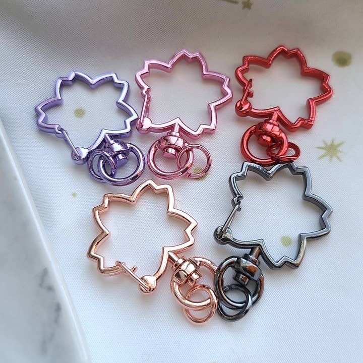 Keychain Clasps - Flowers: Rose Gold || Pink for wholesale by Misul Studios