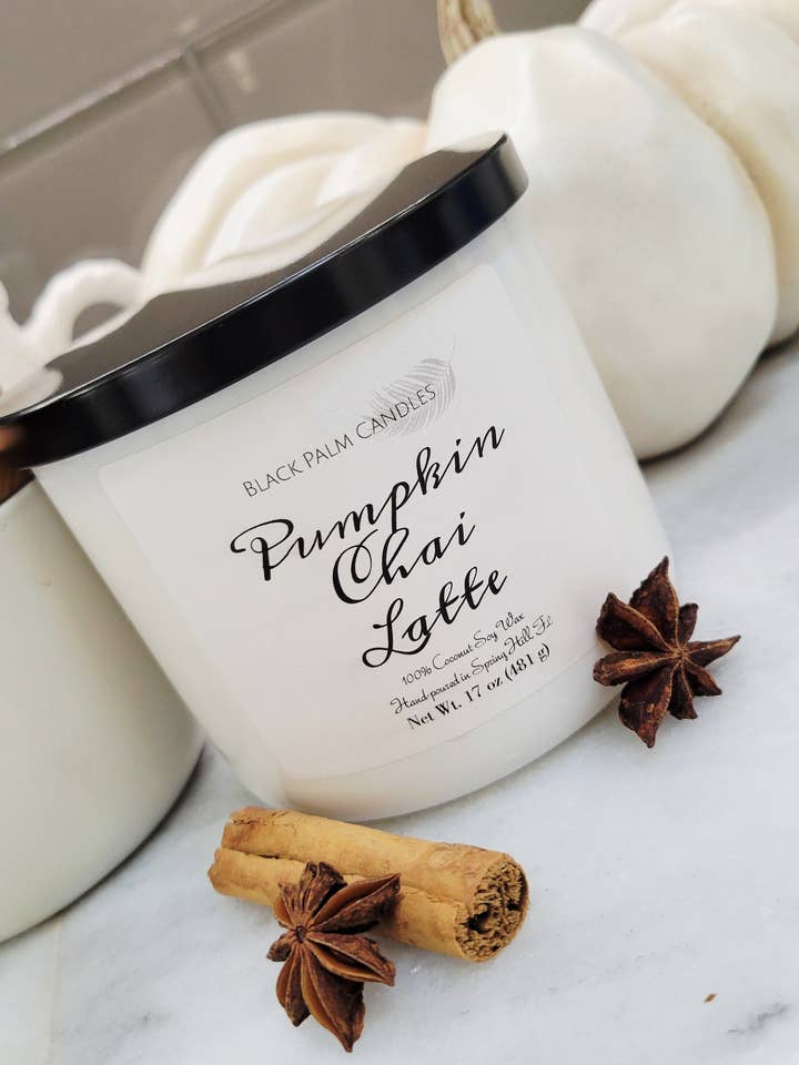 Pumpkin Chai Latte for wholesale by Black Palm Candles