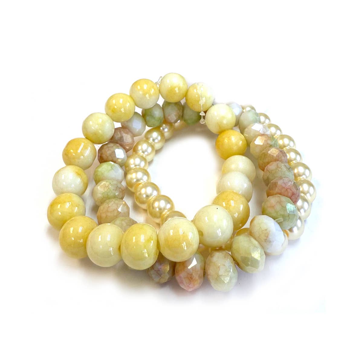 StarryNYC – Großhandel Perlenarmband – 3 Stück Heilende Kristall Naturstein Perlen Stretch Armbänder0