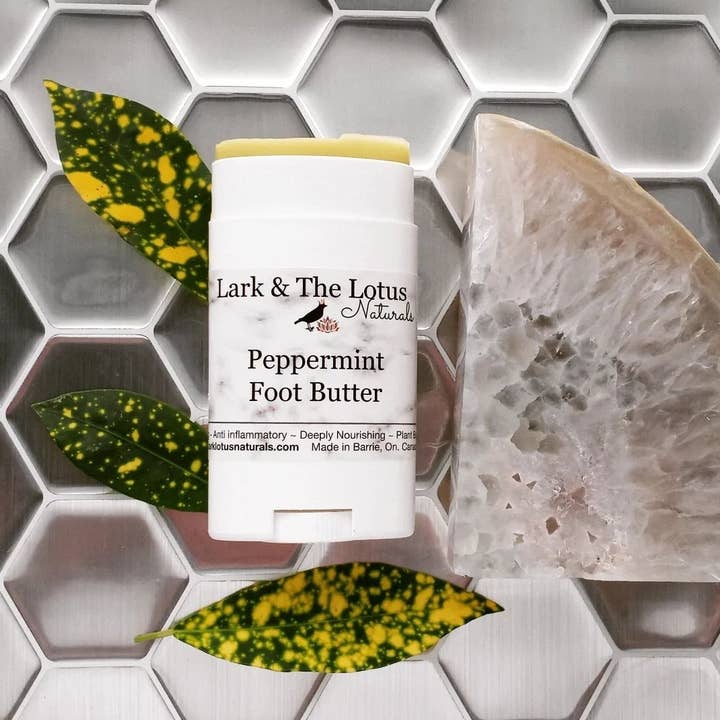 Peppermint Foot Butter for wholesale by Lark & the Lotus