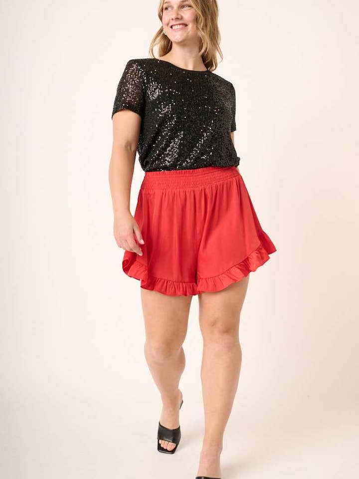 SHORT À VOLANTS ET À DÉTAILS VOLANTÉS pour la vente par mittoshop