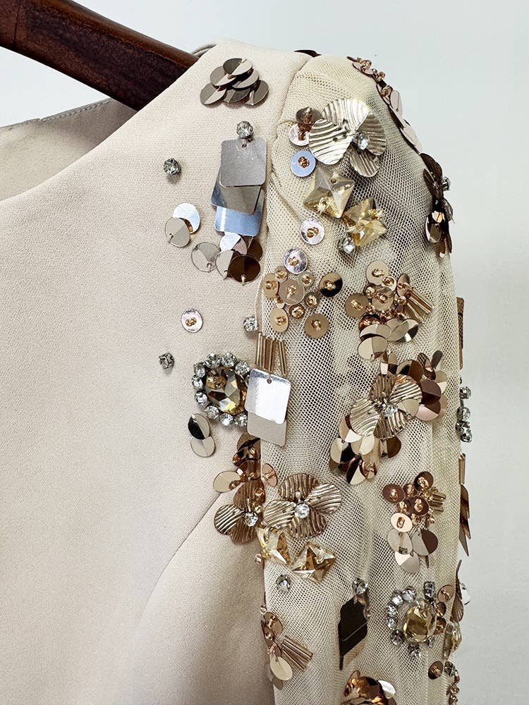 Productseeker - Wholesale Gown - Women's - DR862Y Mesh Patchwork Beaded Rhinestone Long Evening Dress4