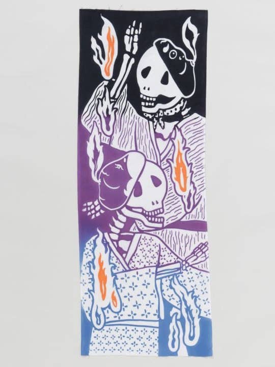TENUGUI Towel - SKELTONS OKAME HYOTTOKO for wholesale by Ametsuchi by Amina Collection