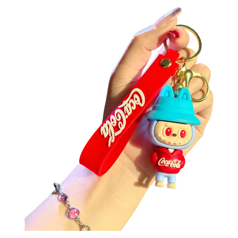 Auraquise - Wholesale Keychain - Kids - Monster Cola Shape Silicone Keychain Various Character0