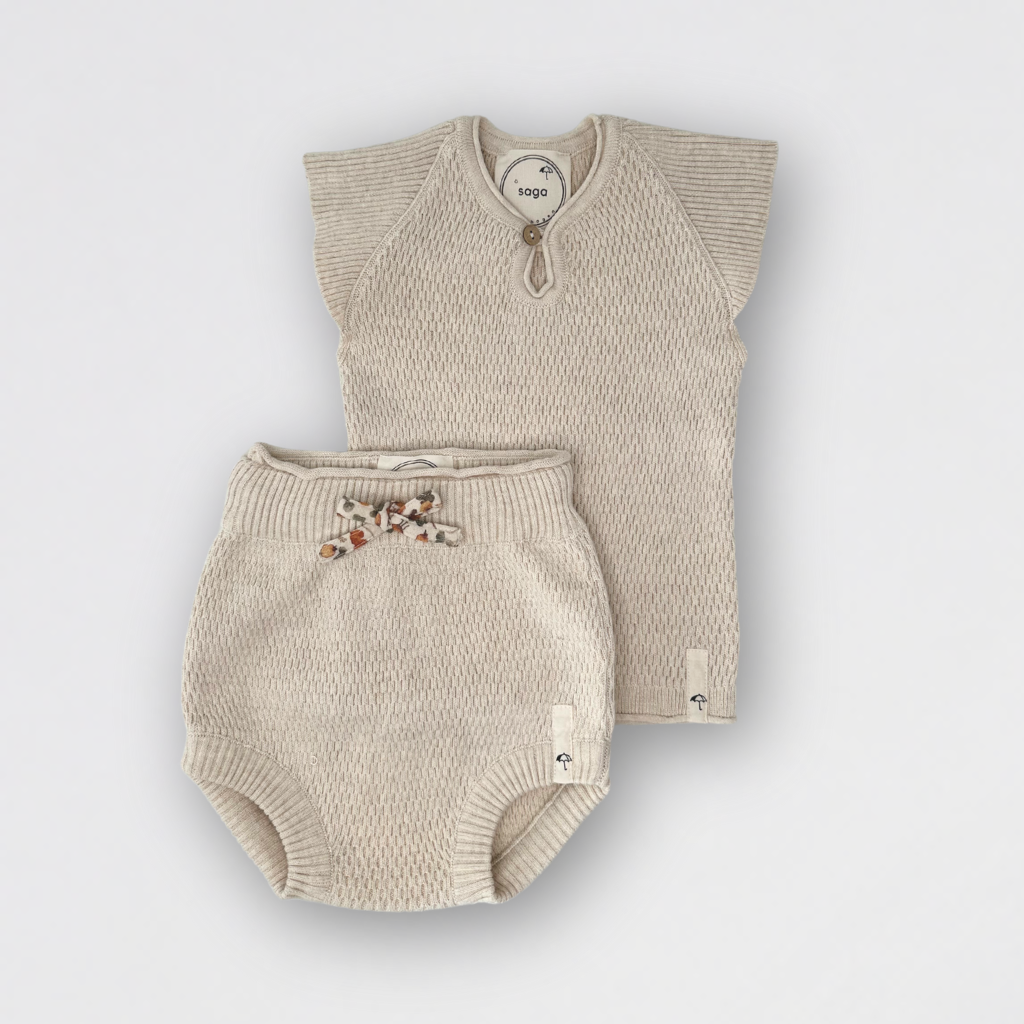 Saga Copenhagen - Wholesale New Mom Gift Box/Set - Wear & Wow Box - IvoryEmbroidered Premature Box - Clover an Ivory - Organic Cotton1