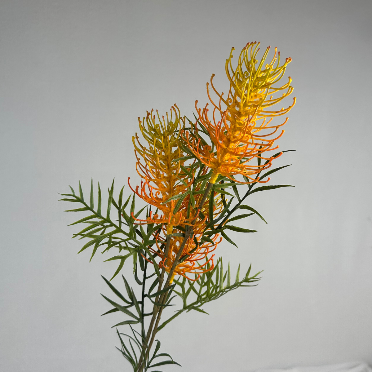 Realistic Artificial Flowers - Wholesale Artificial flowers - Grevillea Flower Spray Sunset Orange - Realistic Artificial Flowers0