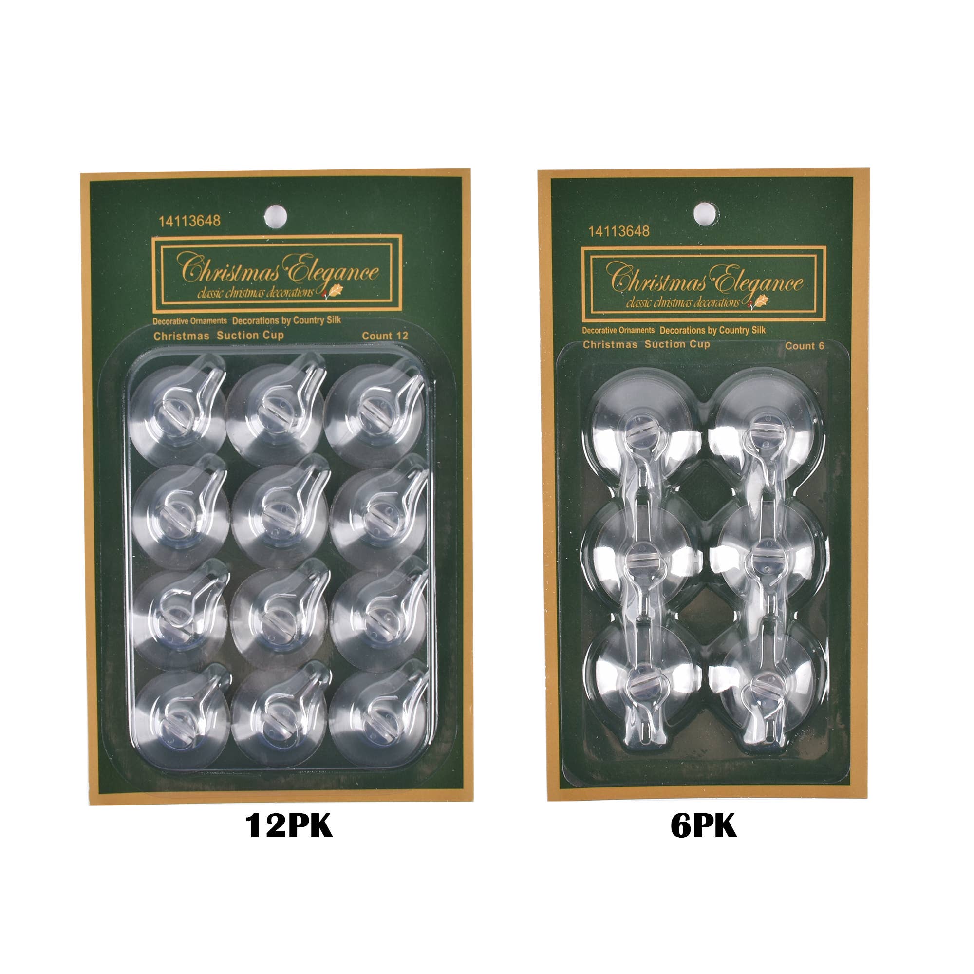 Country Silk - Wholesale Christmas Decoration - Suction Cup 2 Asst  6Pk And 12Pk0